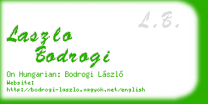 laszlo bodrogi business card